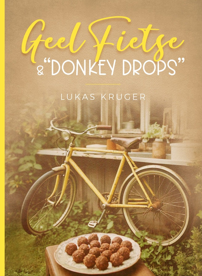 Geel fietse en donkey drops